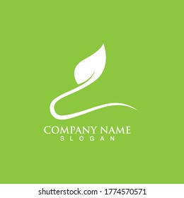 Logos of green Tree leaf ecology nature element vector