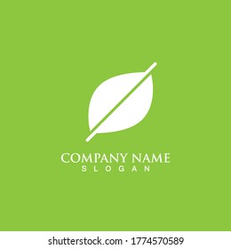 Logos of green Tree leaf ecology nature element vector