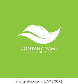 Logos of green Tree leaf ecology nature element vector