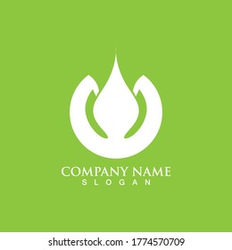 Logos of green Tree leaf ecology nature element vector