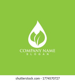 Logos of green Tree leaf ecology nature element vector