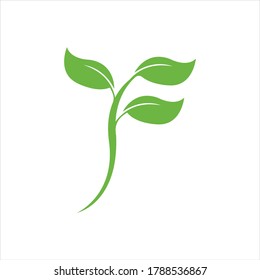 Logotipos de ecología de hoja de árbol verde elemento de naturaleza vector