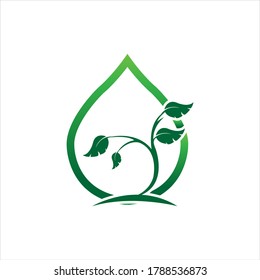 Logos of green Tree leaf ecology nature element vector