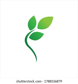 Logotipos de ecología de hoja de árbol verde elemento de naturaleza vector