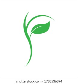 Logos of green Tree leaf ecology nature element vector