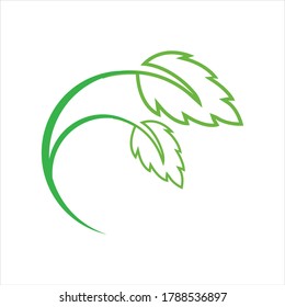 Logotipos de ecología de hoja de árbol verde elemento de naturaleza vector
