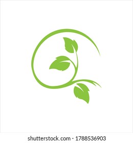 Logos of green Tree leaf ecology nature element vector