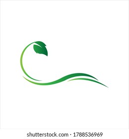 Logotipos de ecología de hoja de árbol verde elemento de naturaleza vector