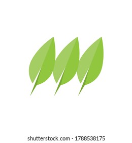 Logos of green Tree leaf ecology nature element vector