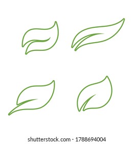 Logos of green Tree leaf ecology nature element vector