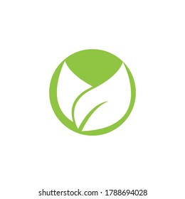 Logos of green Tree leaf ecology nature element vector