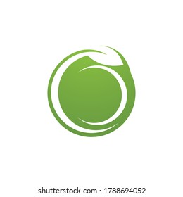 Logos of green Tree leaf ecology nature element vector