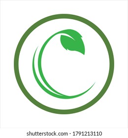 Logos of green Tree leaf ecology nature element vector
