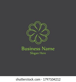 Logotipos de ecología de hoja de árbol verde elemento de naturaleza vector
