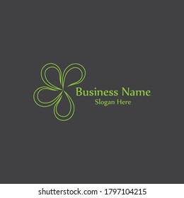 Logotipos de ecología de hoja de árbol verde elemento de naturaleza vector