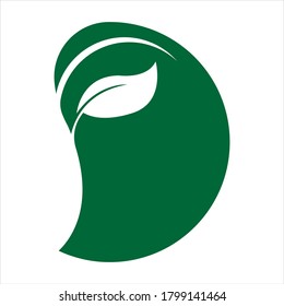 Logos of green Tree leaf ecology nature element vector