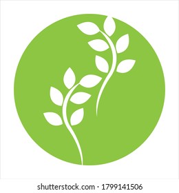 Logos of green Tree leaf ecology nature element vector