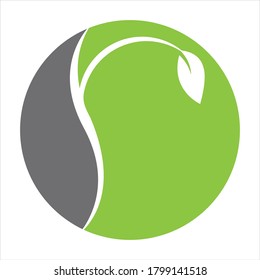 Logos of green Tree leaf ecology nature element vector