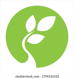 Logos of green Tree leaf ecology nature element vector