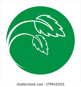 Logos of green Tree leaf ecology nature element vector