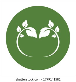 Logos of green Tree leaf ecology nature element vector
