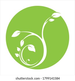 Logotipos de ecología de hoja de árbol verde elemento de naturaleza vector