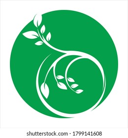 Logos of green Tree leaf ecology nature element vector