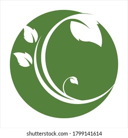 Logos of green Tree leaf ecology nature element vector