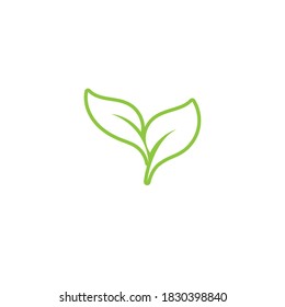 Logos of green Tree leaf ecology nature element vector