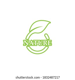 Logos of green Tree leaf ecology nature element vector