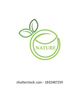 Logos of green Tree leaf ecology nature element vector