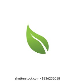 Logos of green Tree leaf ecology nature element vector