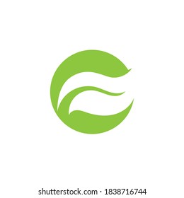 Logos of green Tree leaf ecology nature element vector