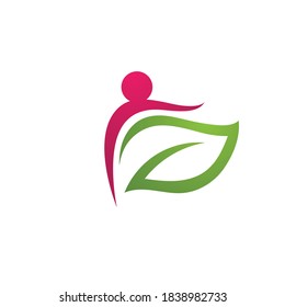 Logos of green Tree leaf ecology nature element vector