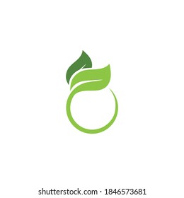 Logos of green Tree leaf ecology nature element vector