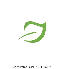 Logotipos de ecología de hoja de árbol verde elemento de naturaleza vector