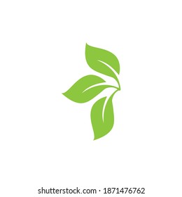 Logos of green Tree leaf ecology nature element vector