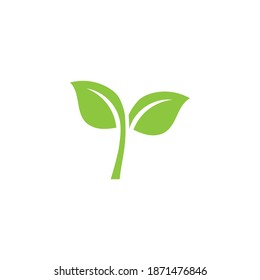 Logos of green Tree leaf ecology nature element vector