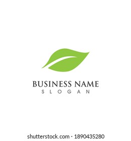 Logos of green Tree leaf ecology nature element vector