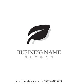 Logos of green Tree leaf ecology nature element vector