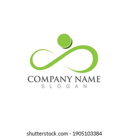 Logos of green Tree leaf ecology nature element vector