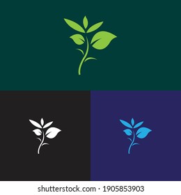 Logos of green Tree leaf ecology nature element vector