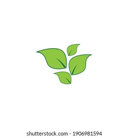 Logos of green Tree leaf ecology nature element vector