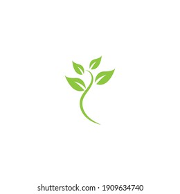 Logos of green Tree leaf ecology nature element vector