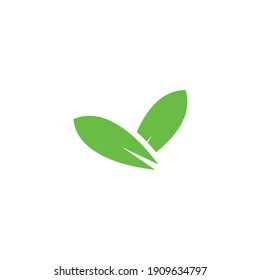Logos of green Tree leaf ecology nature element vector