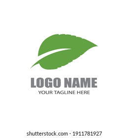Logos of green Tree leaf ecology nature element vector