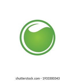 Logotipos de ecología de hoja de árbol verde elemento de naturaleza vector