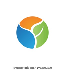 Logos of green Tree leaf ecology nature element vector