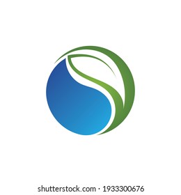 Logos of green Tree leaf ecology nature element vector