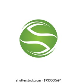 Logos of green Tree leaf ecology nature element vector